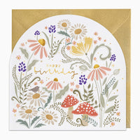 Mushroom Bluebells Birthday Card - Whistlefish
