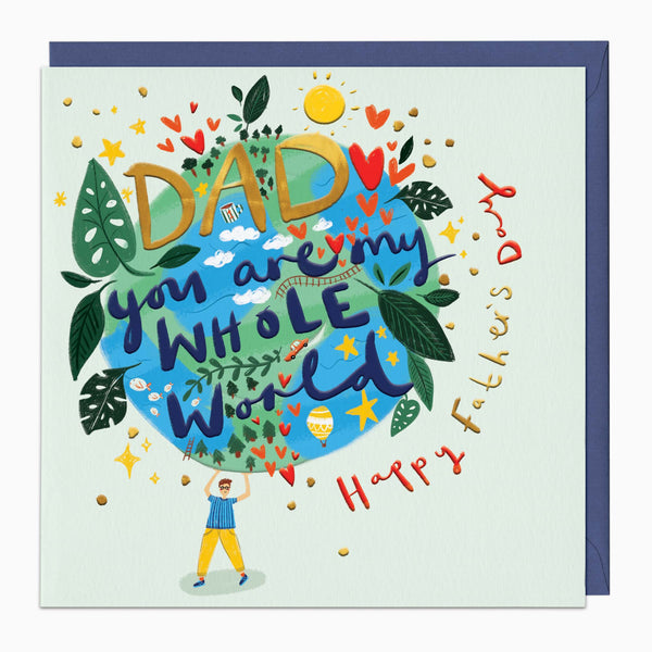Greeting Card-H219 - My Whole World Father's Day Card-Whistlefish
