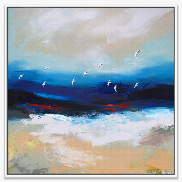 Ocean's Ember Large Framed Canvas - Whistlefish