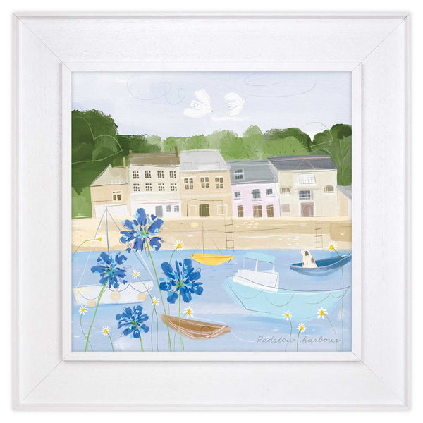 Padstow Harbour Tray Framed Canvas - Whistlefish