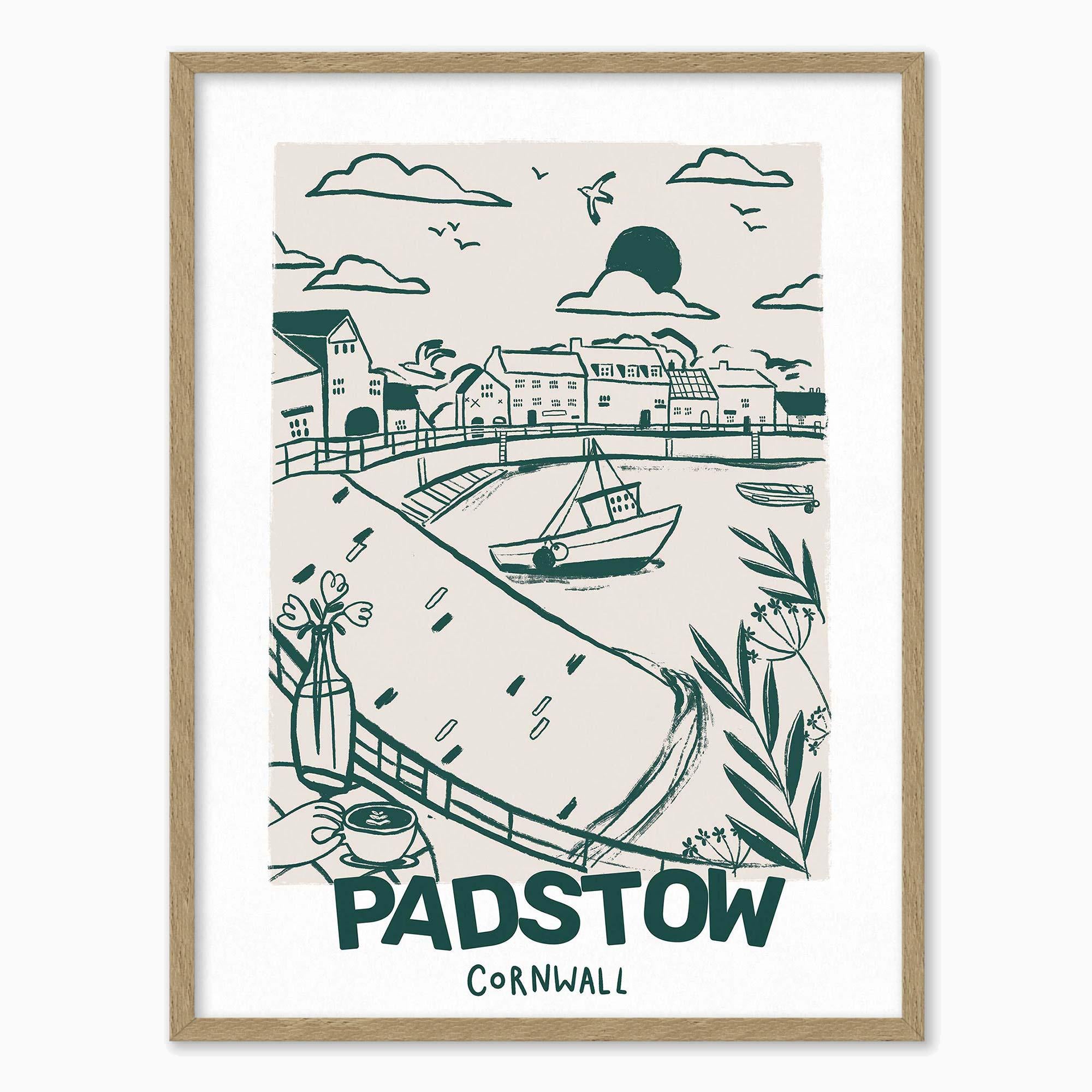 Framed Print-WF1264F - Padstow Small Framed Print-Whistlefish