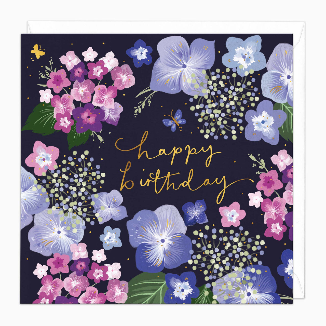 Greeting Card-G604 - Pansy Birthday Card-Whistlefish