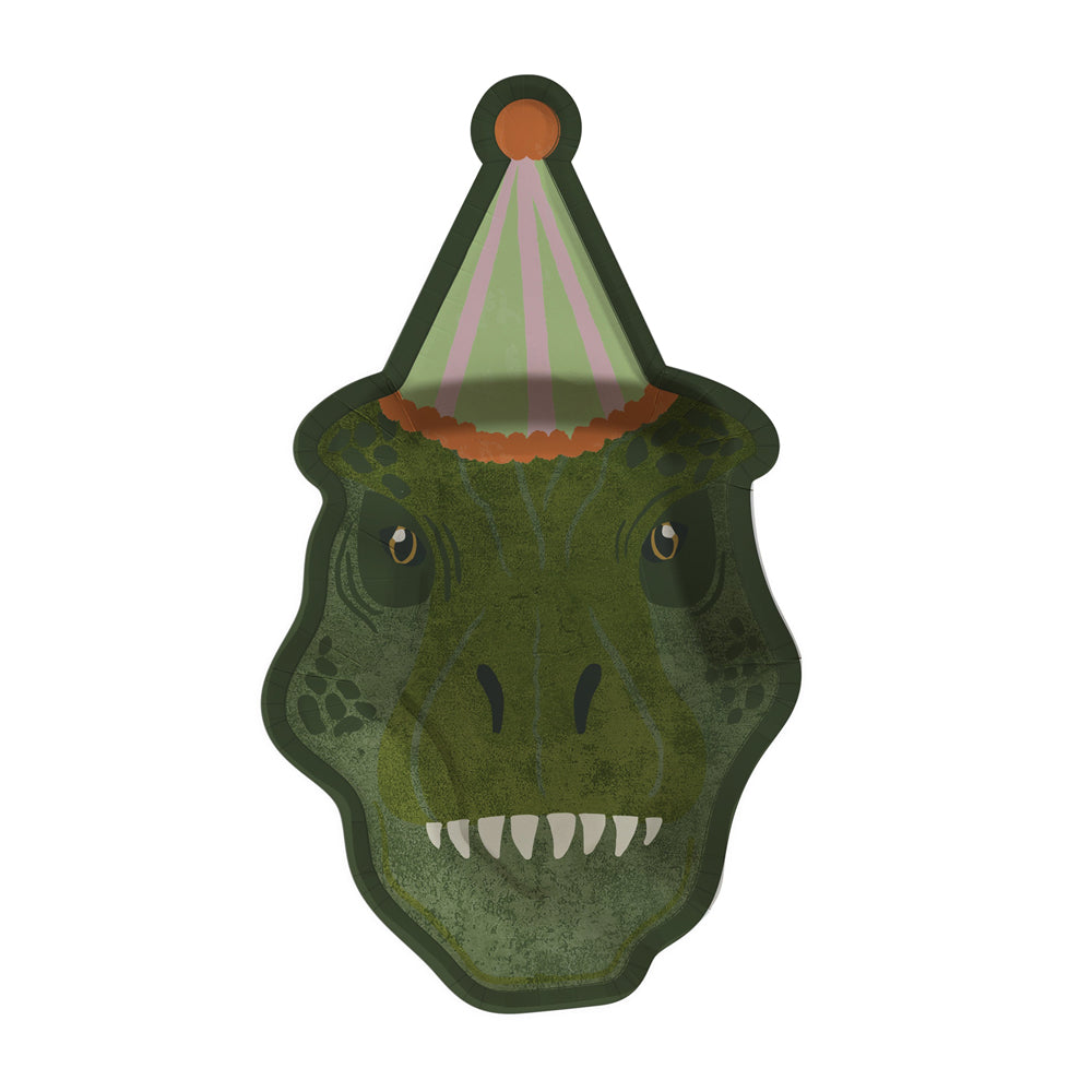 Paper Plates-HBPD103 - Party T-Rex Paper Plates-Hootyballoo