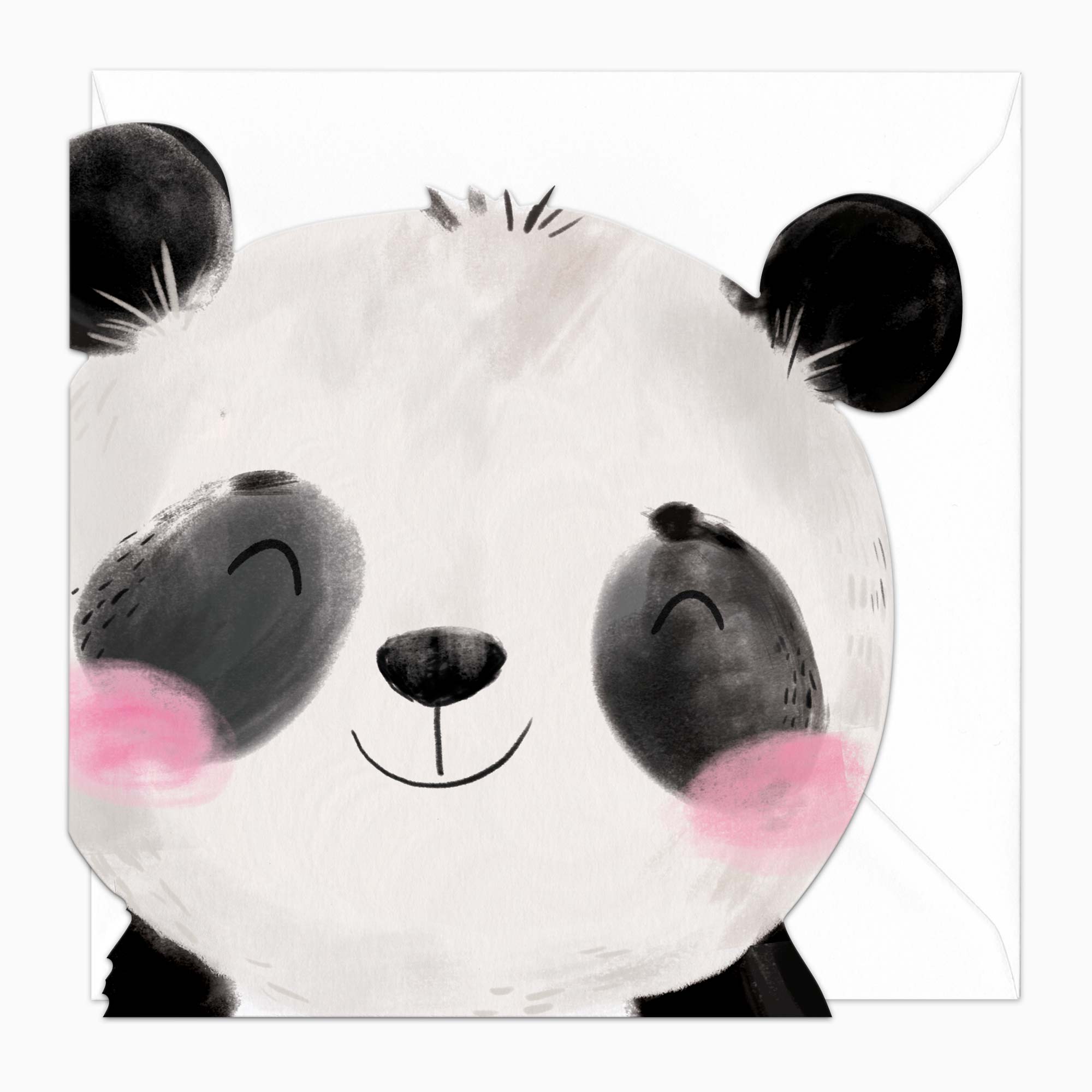 Greeting Card-G596 - Peter The Panda Cut-Out Card-Whistlefish