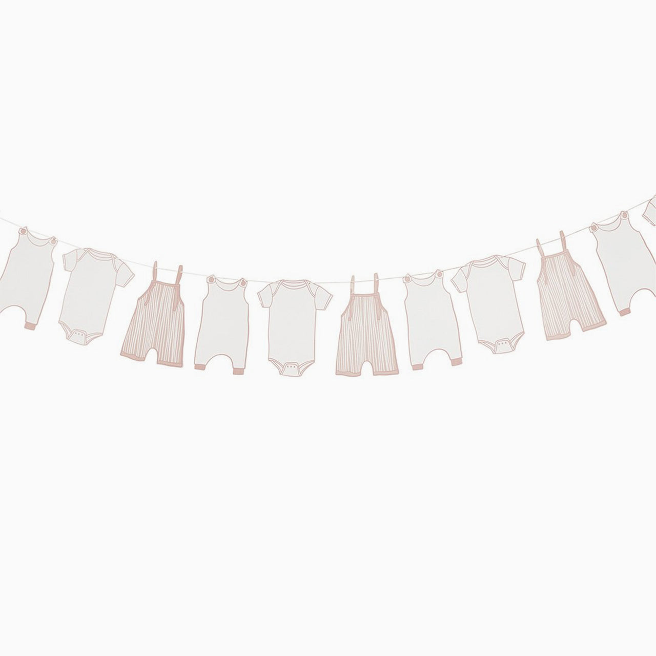 Garland-HBBS204 - Pink Babygrow Card Garland-Hootyballoo