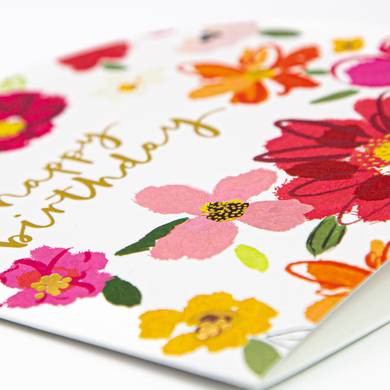 Greeting Card-G557 - Pink Flowers Arch Birthday Card-Whistlefish