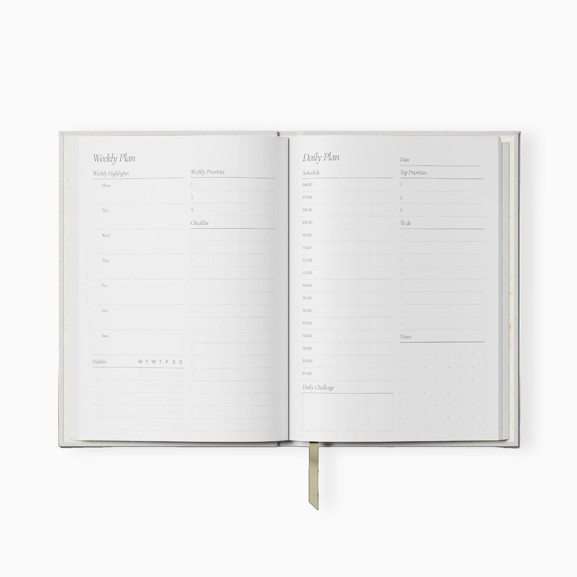 Daily Planner-DPL-PKST - Pink Stripe Daily Planner-Yop & Tom