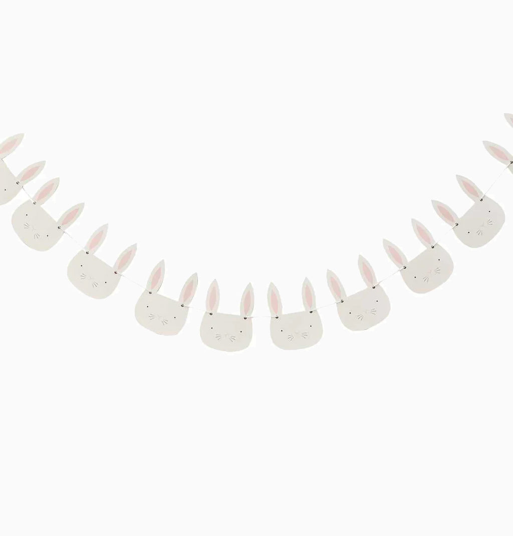 Bunting-EGG-216 - Pink & White Bunny Bunting-Ginger Ray