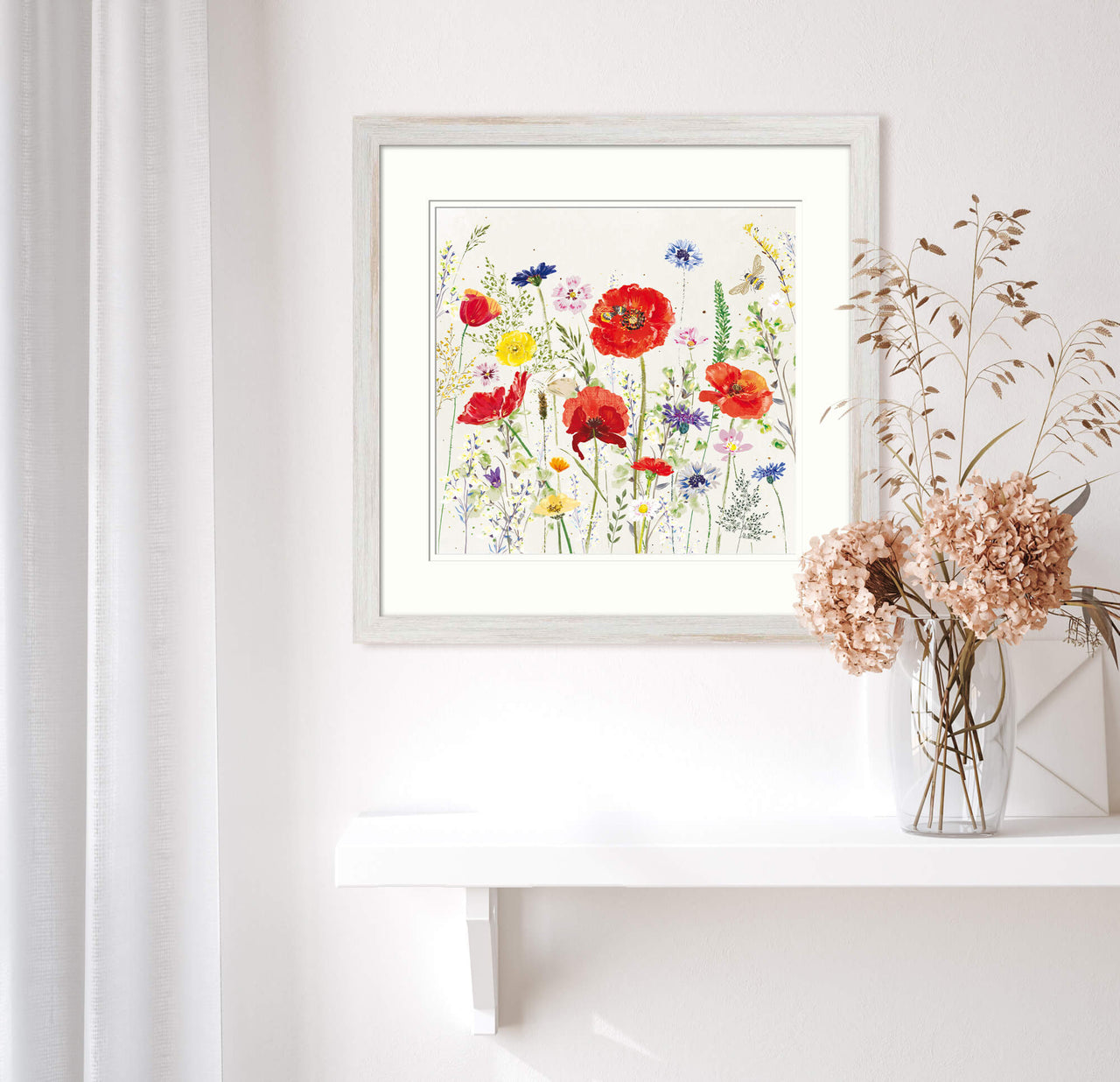 Framed Print-WF884F - Poppytime Small Framed Print-Whistlefish