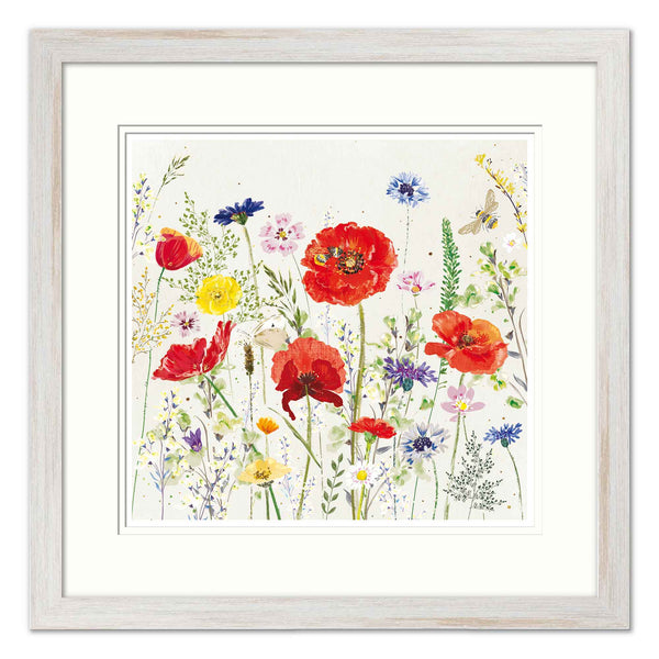Poppytime Small Framed Print - Whistlefish