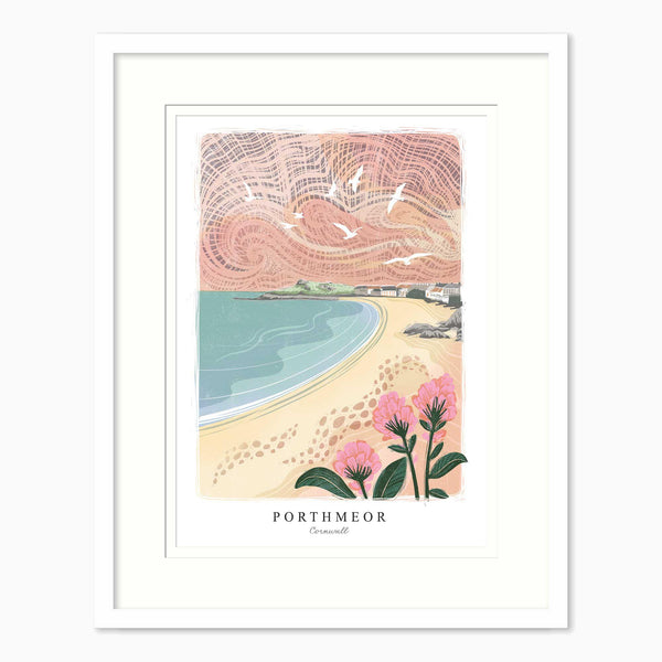 Porthmeor Lino Large Framed Print - Whistlefish