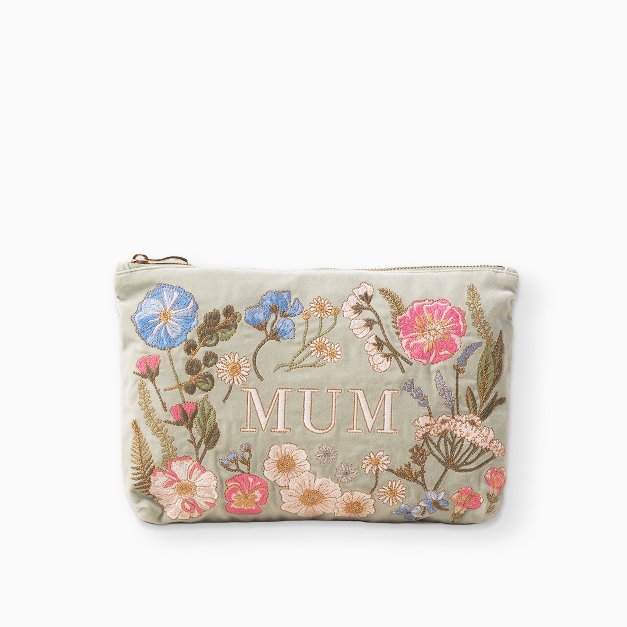 Pouch-98219 - Pressed Flowers Mum Everyday Pouch-Elizabeth Scarlett