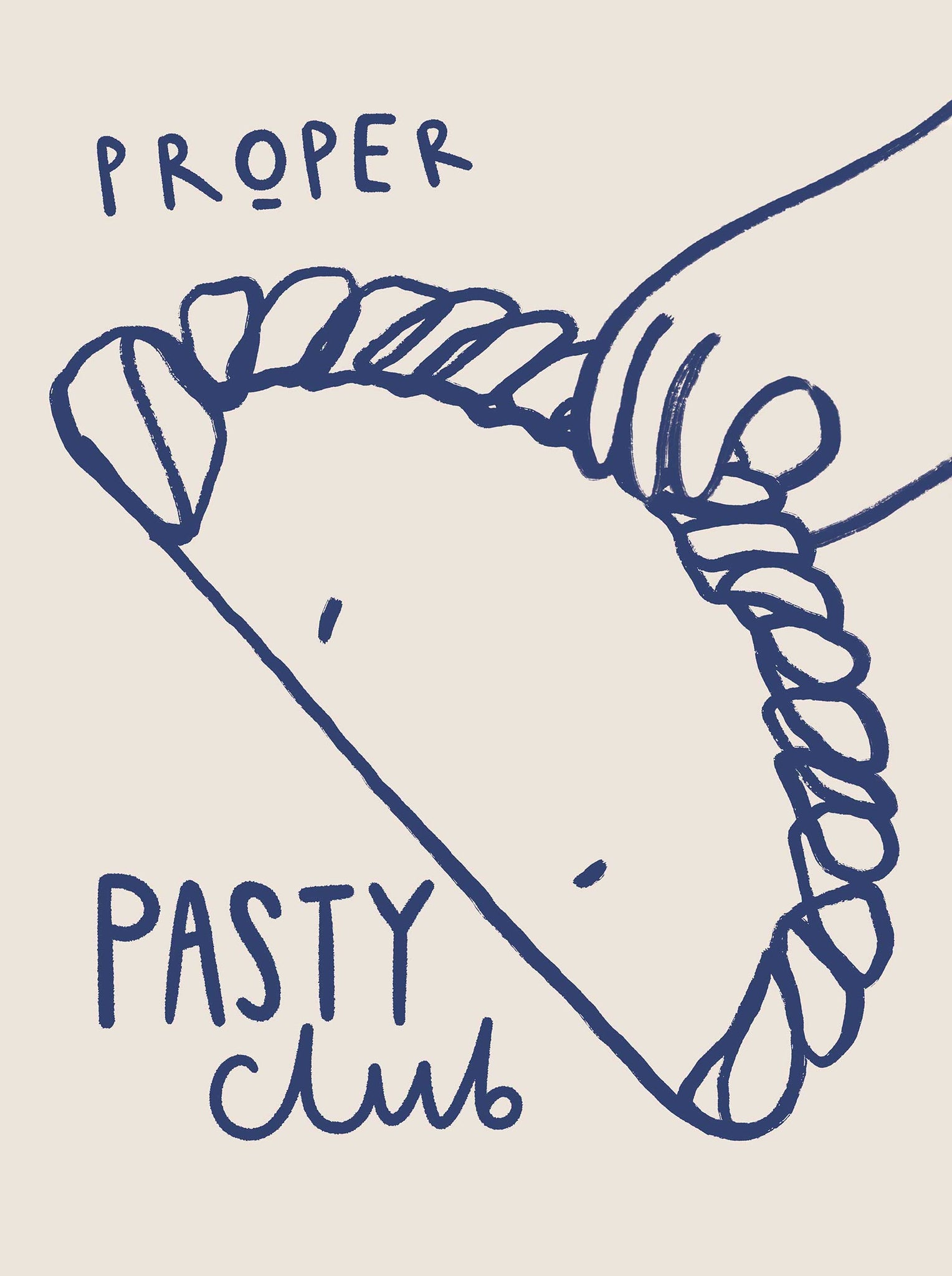 Framed Print-WF1254F - Proper Pasty Club Small Framed Print-Whistlefish