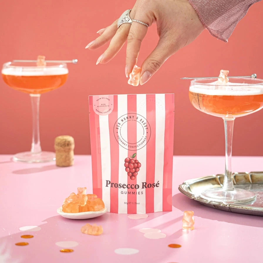 Gummy Sweets-5060736012611 - Prosecco Rose Gummy Pouch-Ask Mummy & Daddy