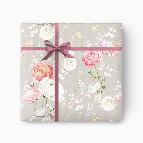 Wrapping Paper-GWP138 - Ranunculus Blooms Wrapping Paper-Whistlefish