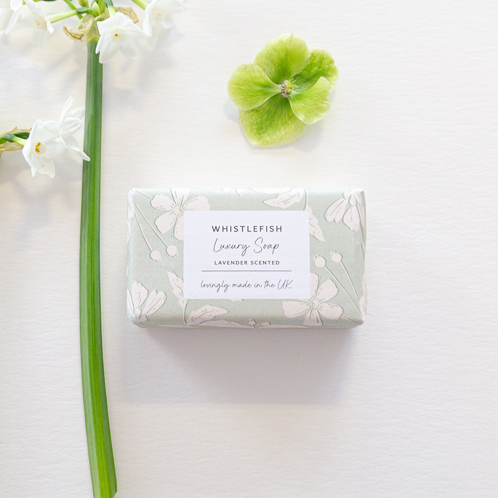 Soap-WFSP8 - Regal Ivory Bloom Lavender Soap-Whistlefish