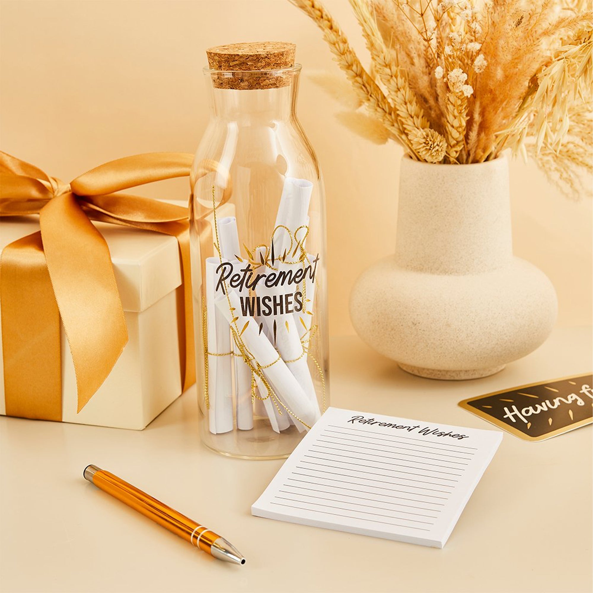 Gift-HBHR106 - Retirement Wishes In A Glass Bottle-Hootyballoo
