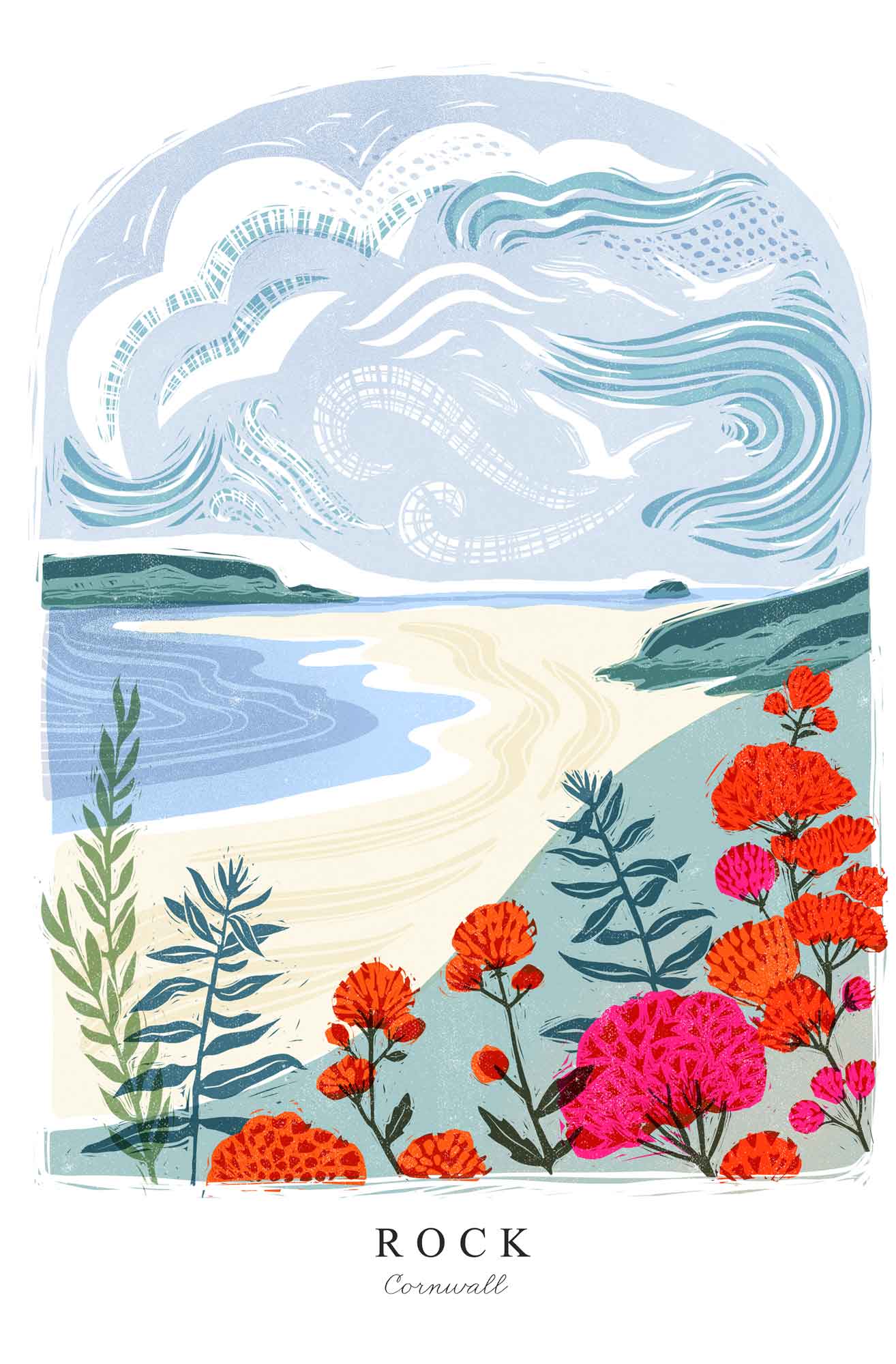 Framed Print-WF1236F - Rock Lino Small Framed Print-Whistlefish