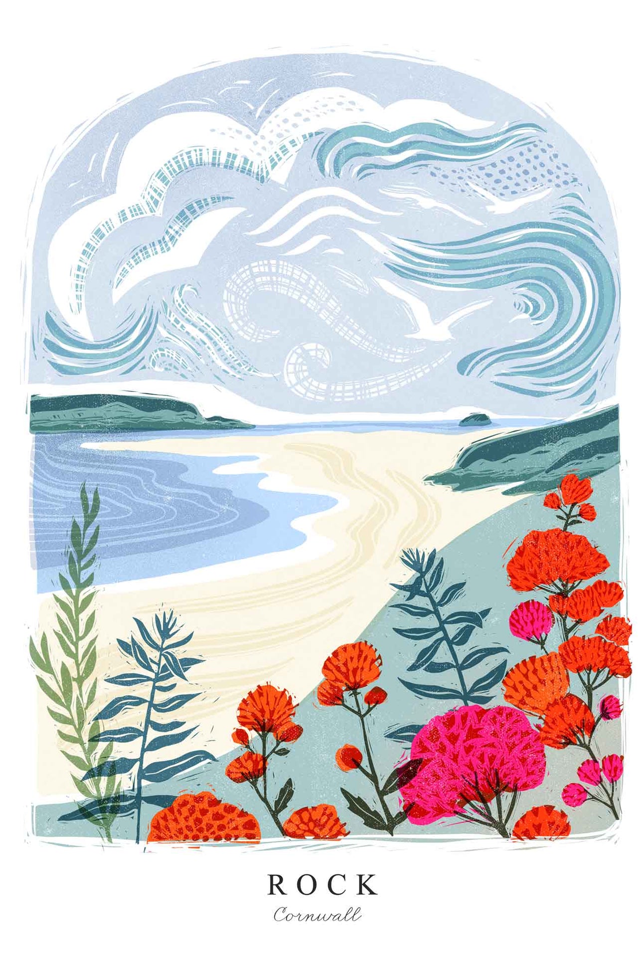Framed Print-WF1236F - Rock Lino Small Framed Print-Whistlefish