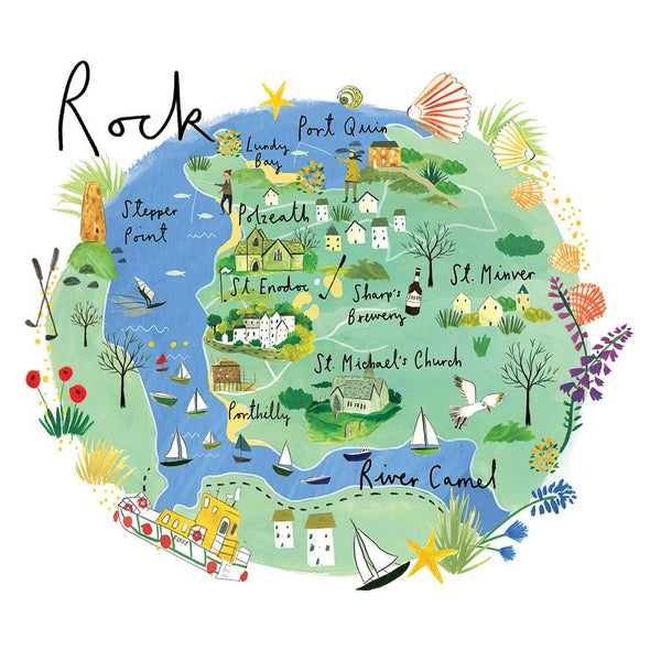 Rock Map Art Print - Whistlefish