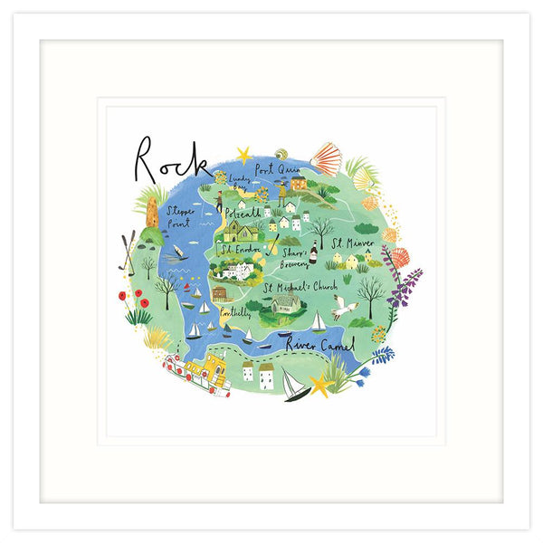 Rock Map Framed Print - Whistlefish