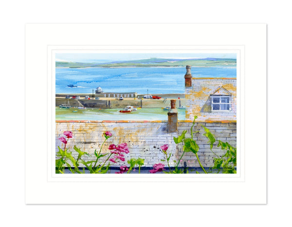 Rooftop & Harbour Med Mounted Print - Whistlefish