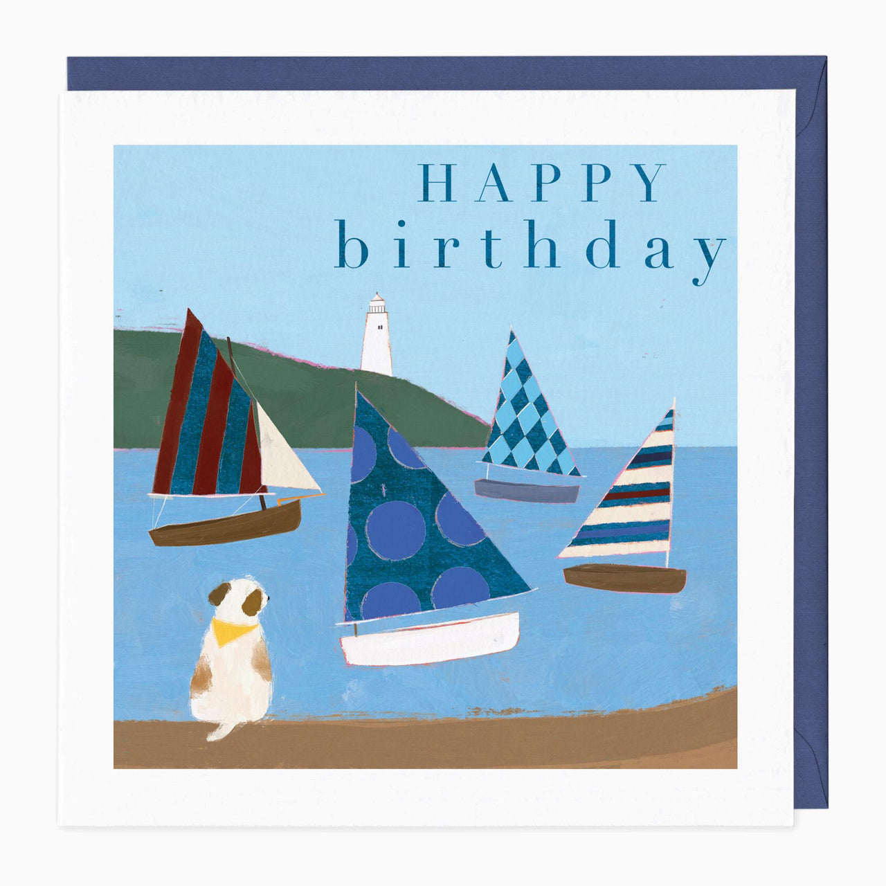 Greeting Card-G306 - Sails and Waggy Tails Birthday Card-Whistlefish