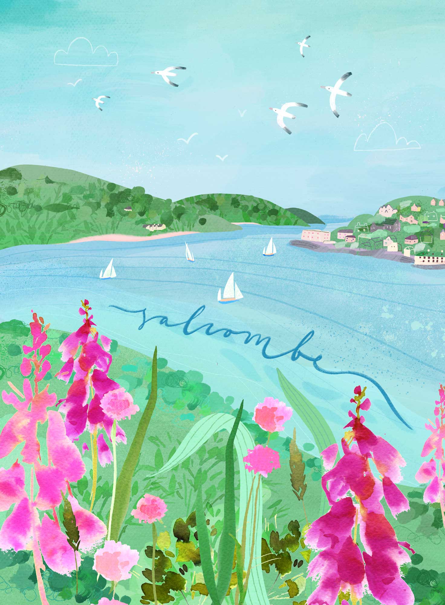Salcombe Med Art Print Whistlefish