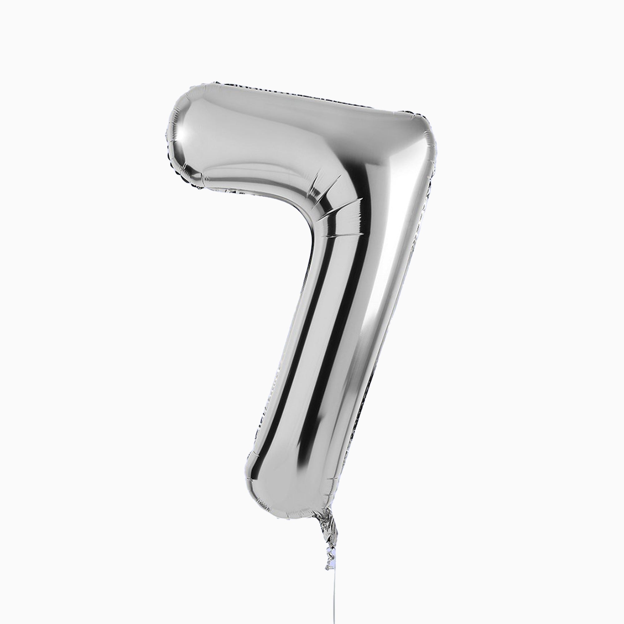 Balloons-HBNB127 - Silver Number 7 Foil 34" Balloon-Hootyballoo
