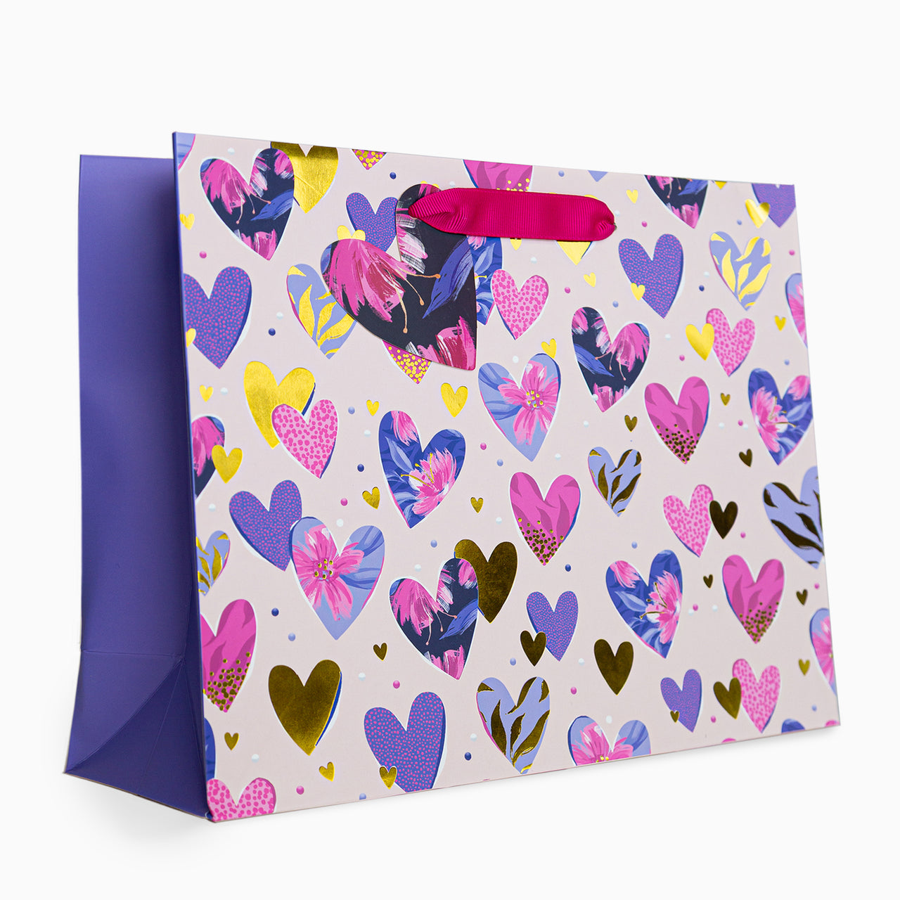 Gift Bag-WGB03MB - Small Hearts Medium Gift Bag-Whistlefish