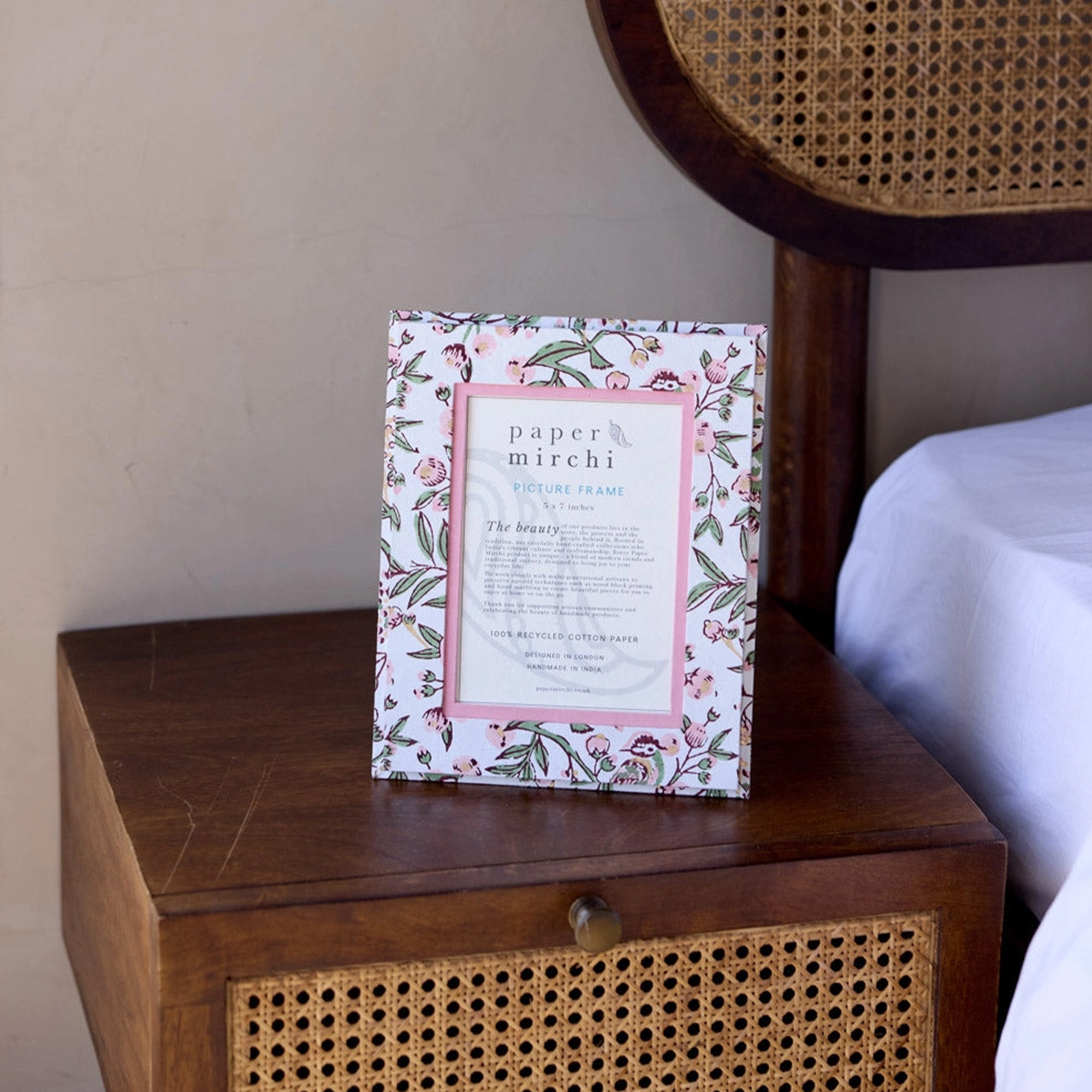 Picture Frame-PICBP01 - Song Birds Blush 5 x 7 Picture Frame-Paper Mirchi