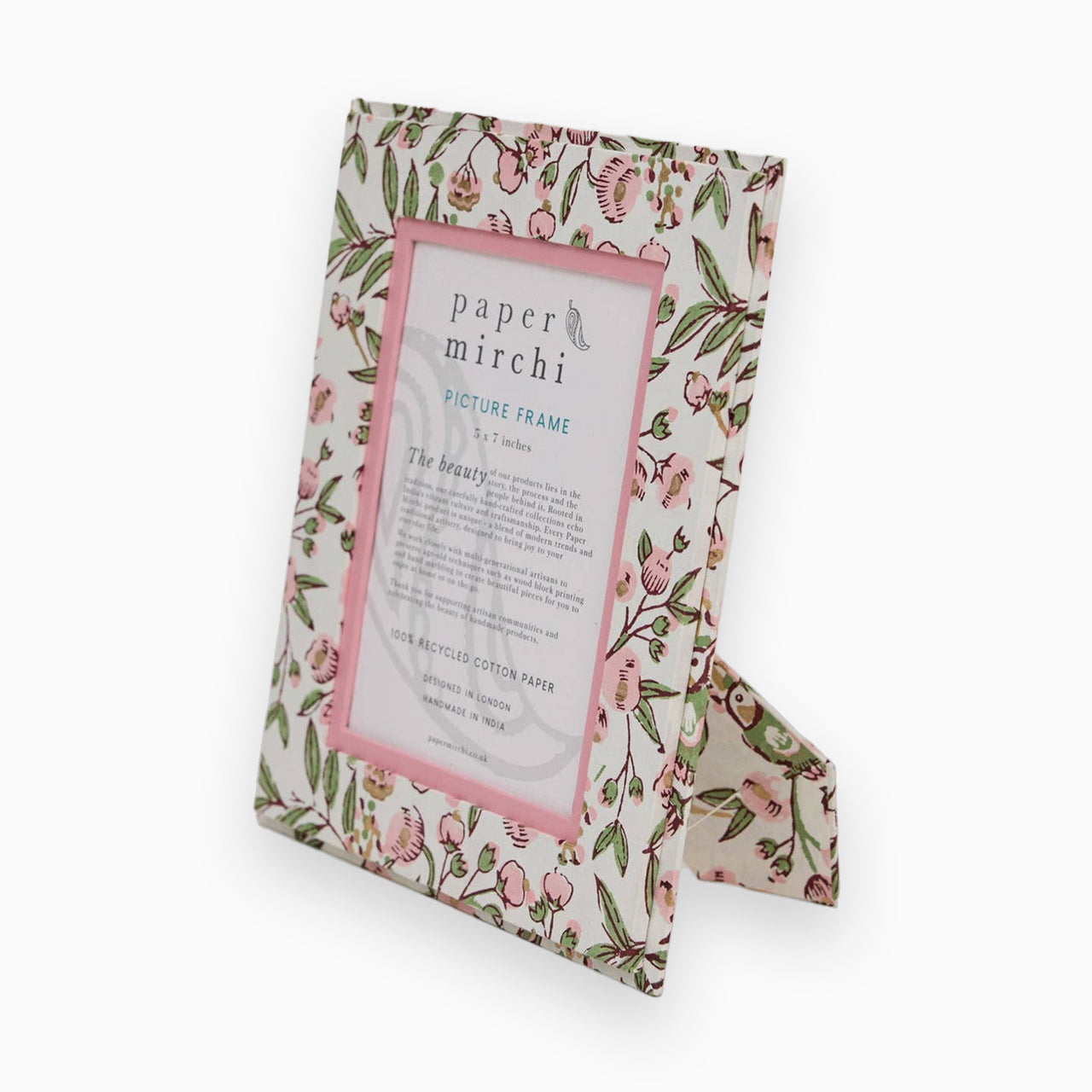 Picture Frame-PICBP01 - Song Birds Blush 5 x 7 Picture Frame-Paper Mirchi
