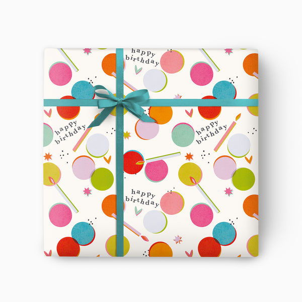 Spots Birthday Wrapping Paper - Whistlefish