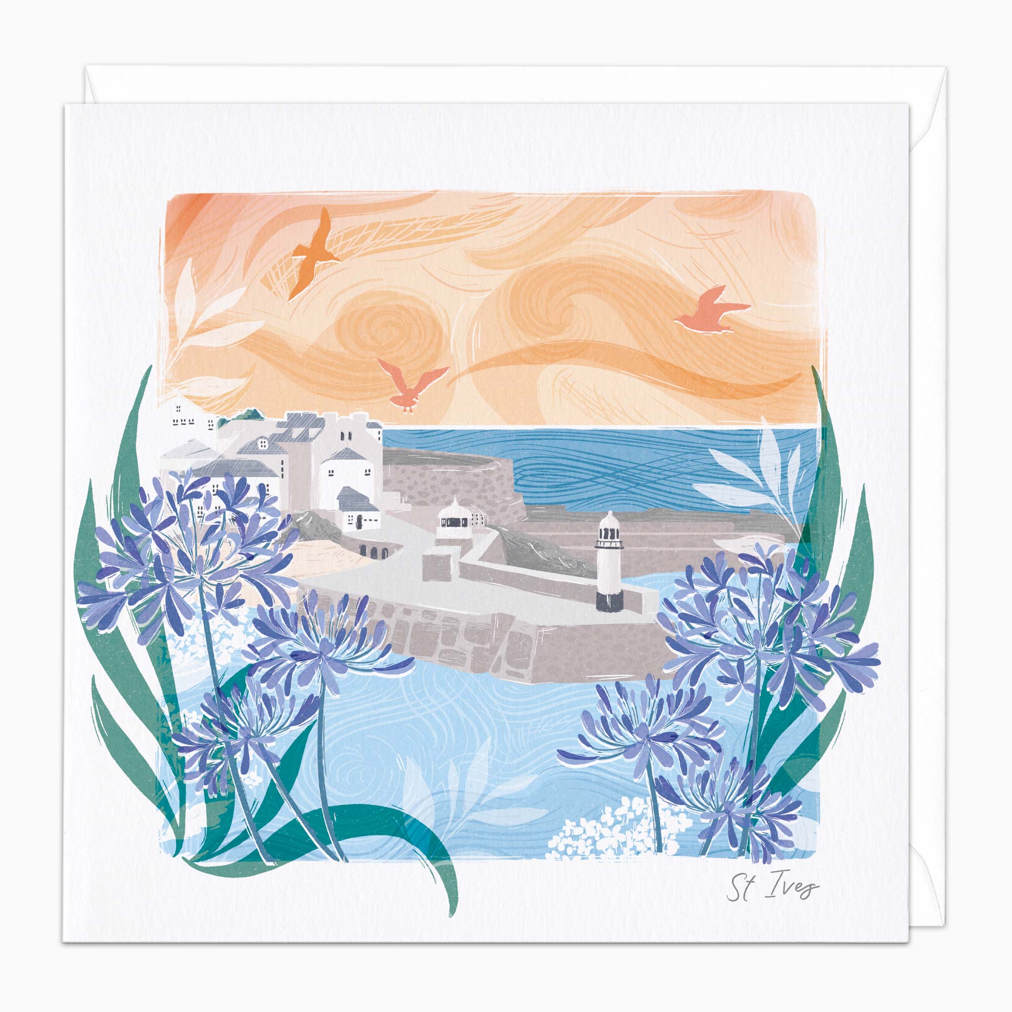Greeting Card-G587 - St Ives Art Card-Whistlefish