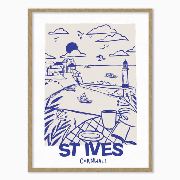 Framed Print-WF1258F - St Ives Small Framed Print-Whistlefish