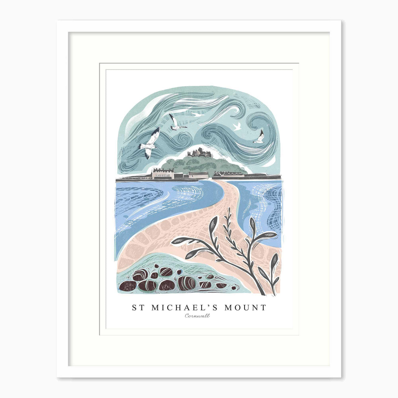 Framed Print-WF1057F - St Michael's Lino Large Framed Print-Whistlefish