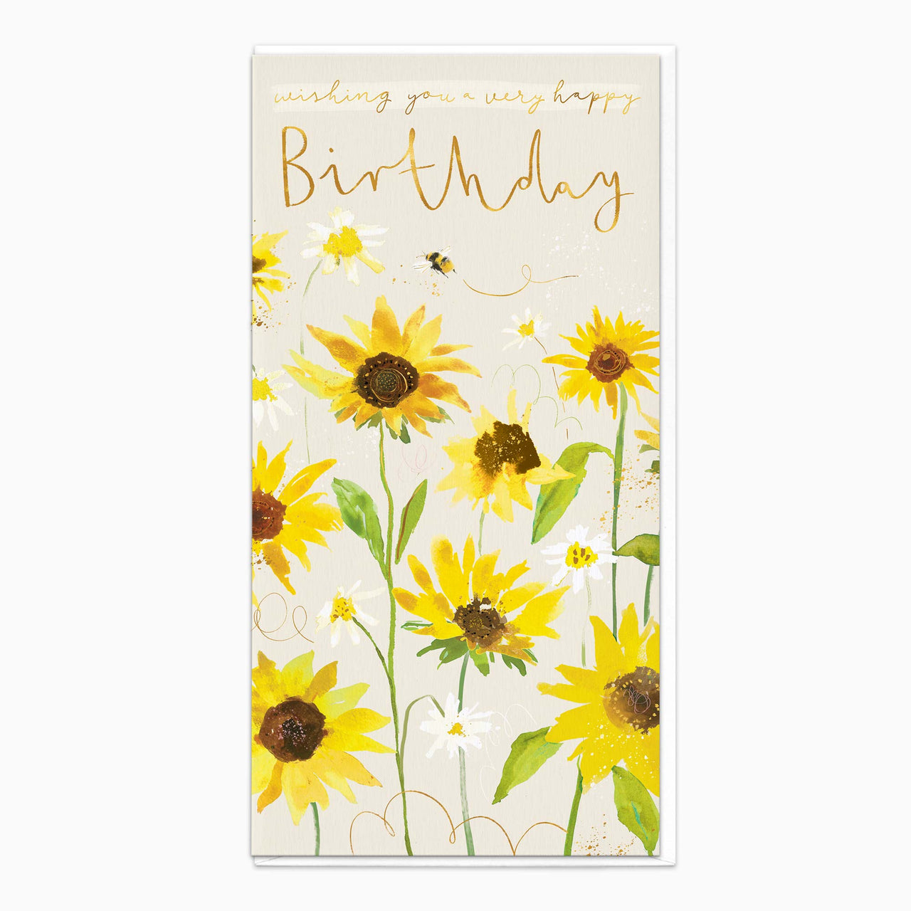 Greeting Card-H099 - Sunflower Bloom Birthday Card-Whistlefish