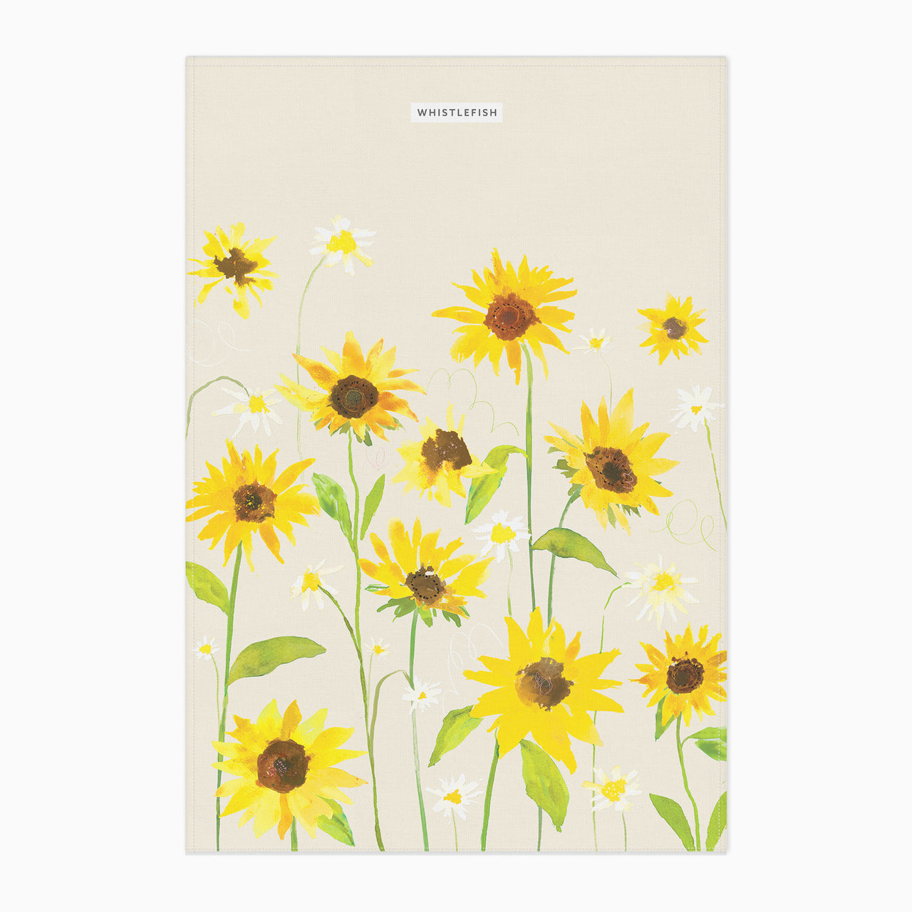 Tea Towel-WTT339 - Sunflower Bloom Tea Towel-Whistlefish