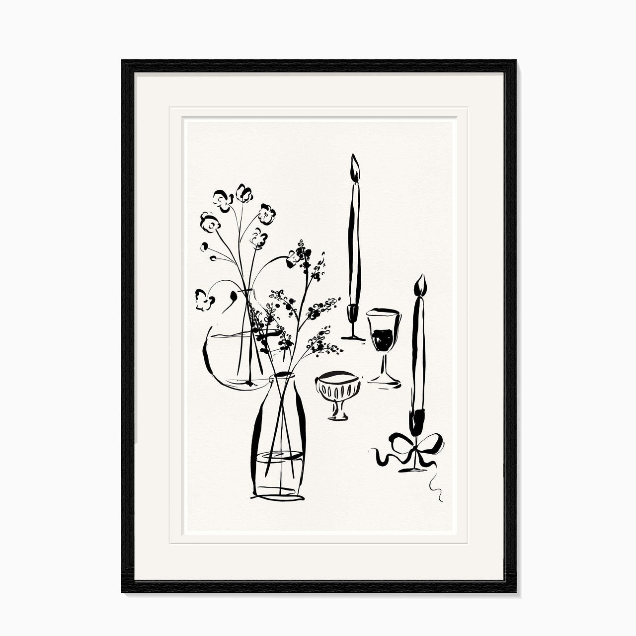 Framed Print-WF1099F - Table Setting Framed Print-Whistlefish