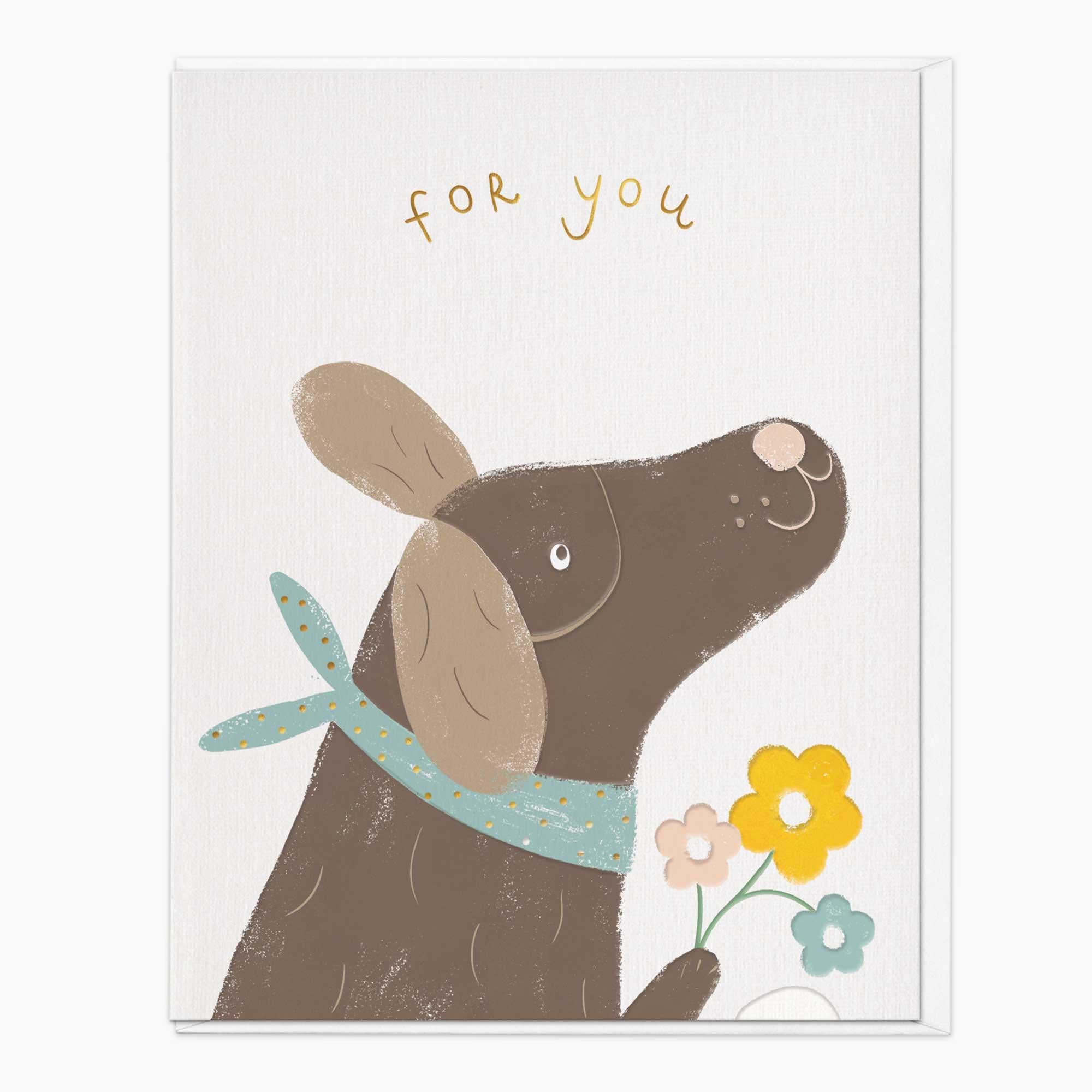 Greeting Card-G079 - Thoughtful Dog For You Card-Whistlefish