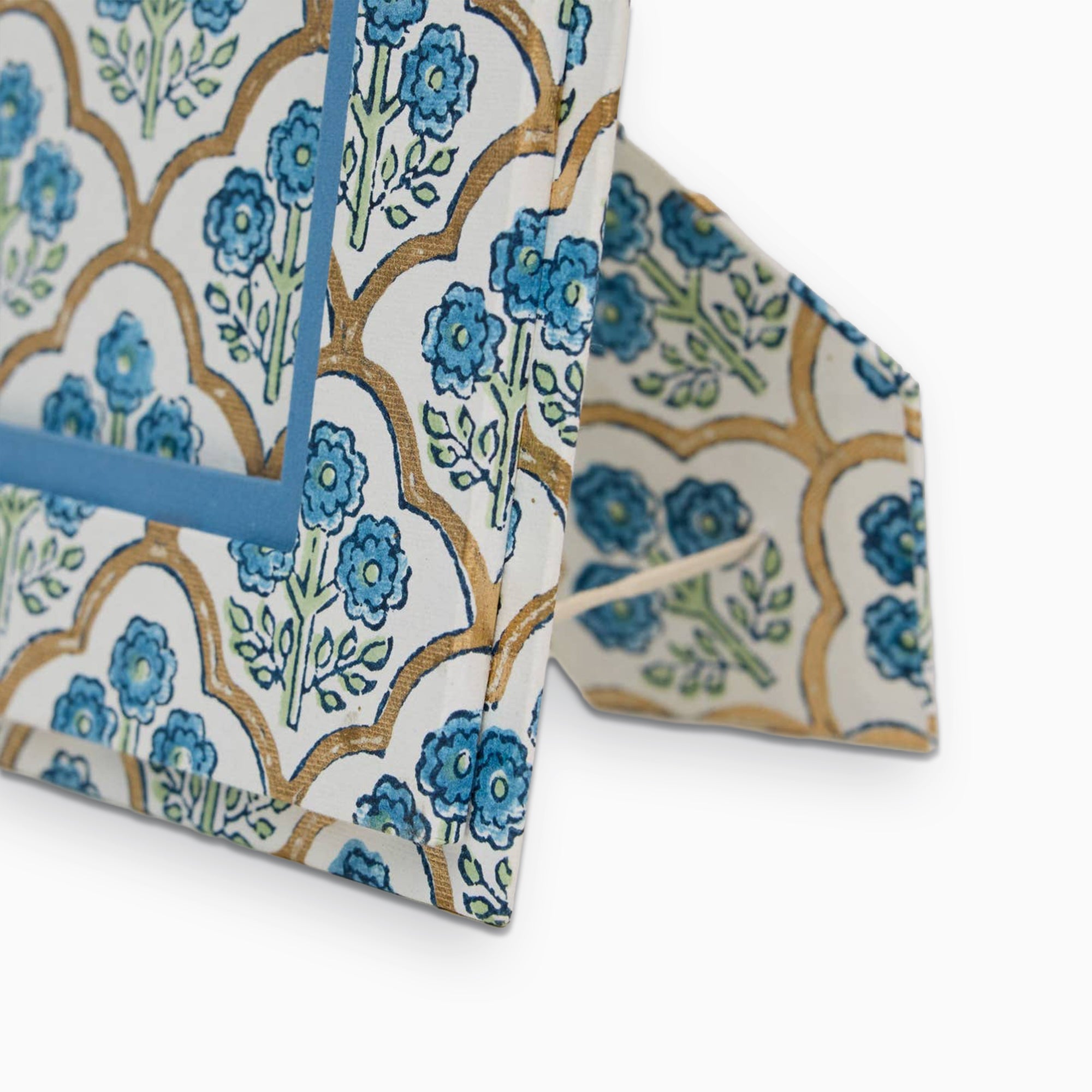 Picture Frame-PICBP03 - Trellis Indigo 5 x 7 Picture Frame-Paper Mirchi