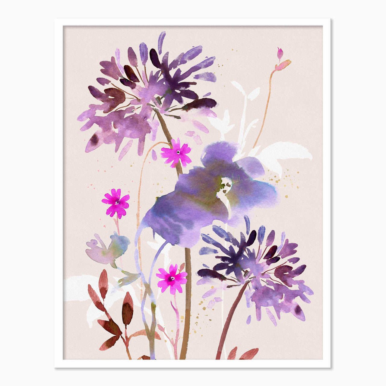 Framed Print-WF1148F - Twilight Garden Glow Medium Framed Print-Whistlefish