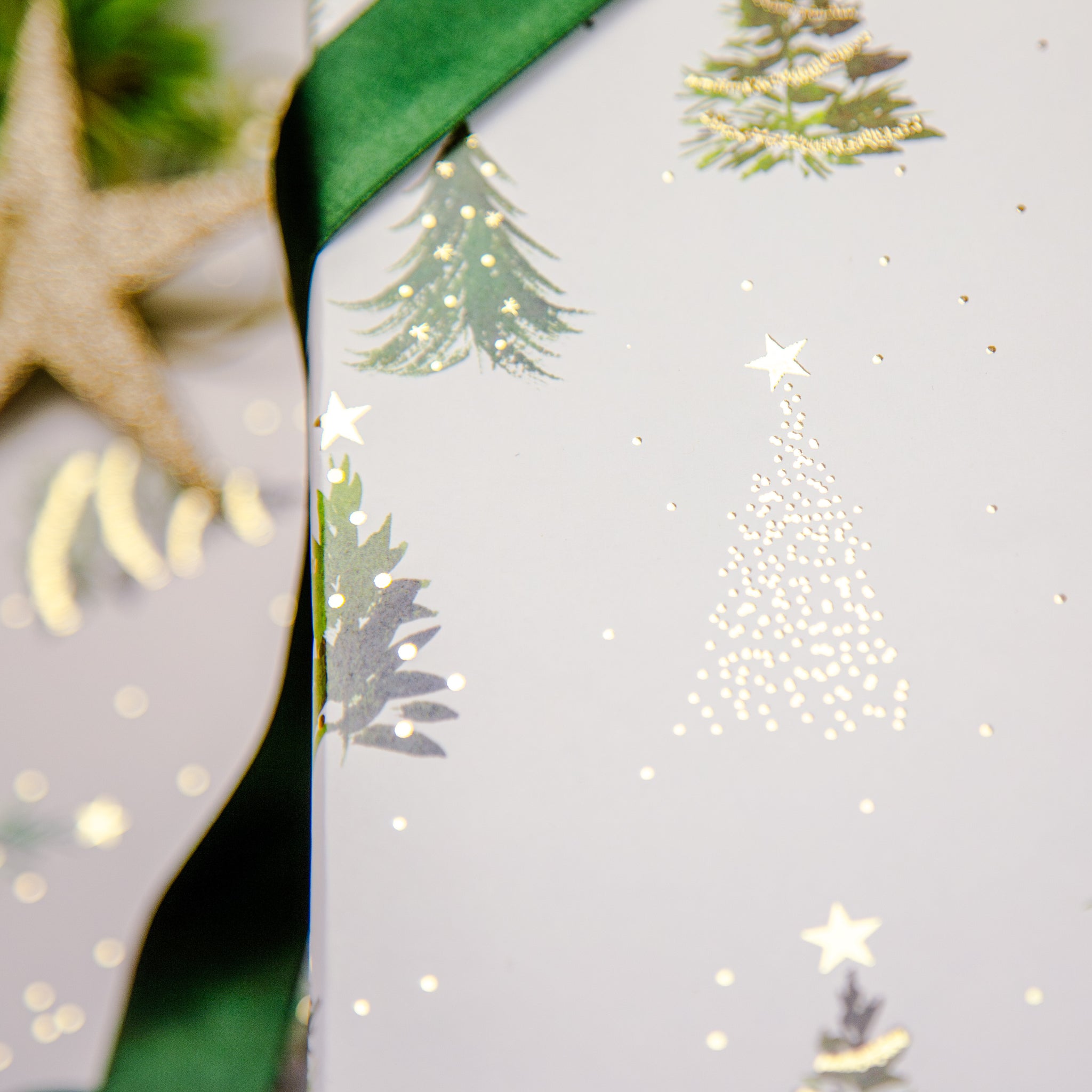 FCWP003 - Festive Pines Foiled Wrapping Paper