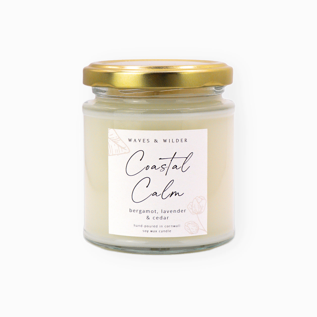 Candle-WWC03 - Waves & Wilder Soy Candle Coastal Calm-Waves & Wilder