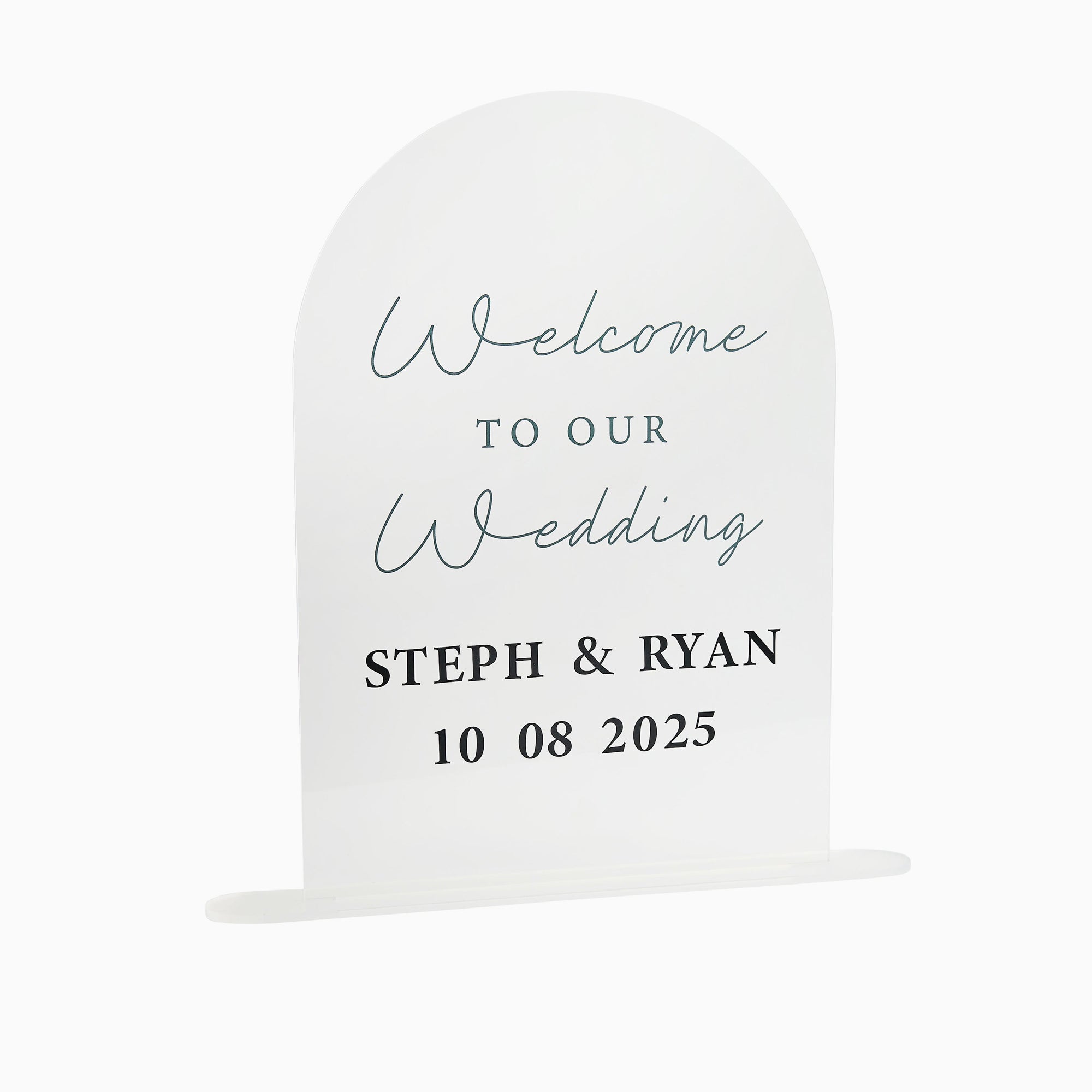 Sign-HBMW100 - Welcome To Our Wedding Acrylic Sign-Hootyballoo