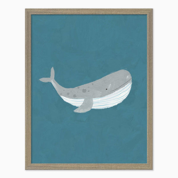 Whale Medium Framed Print - Whistlefish