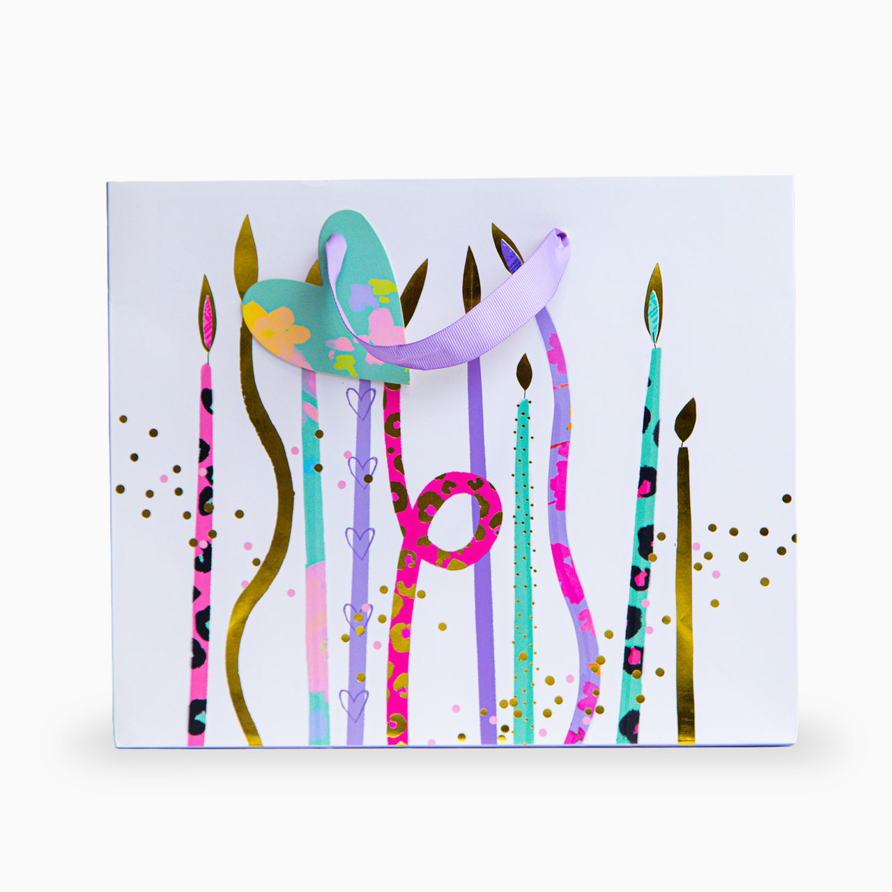 Gift Bag-WGB18MB - White Candles Medium Gift Bag-Whistlefish