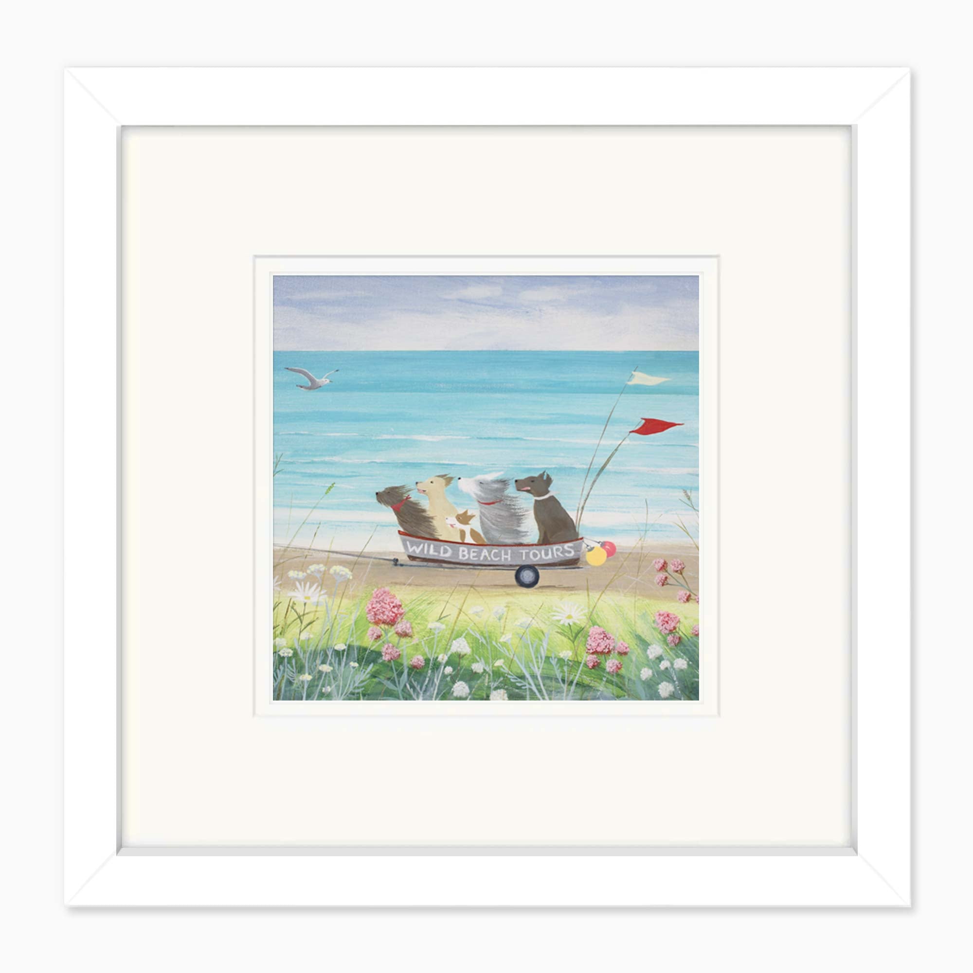 Mini Art-CD06 - Wild Beach Tours Framed Card-Hannah Cole