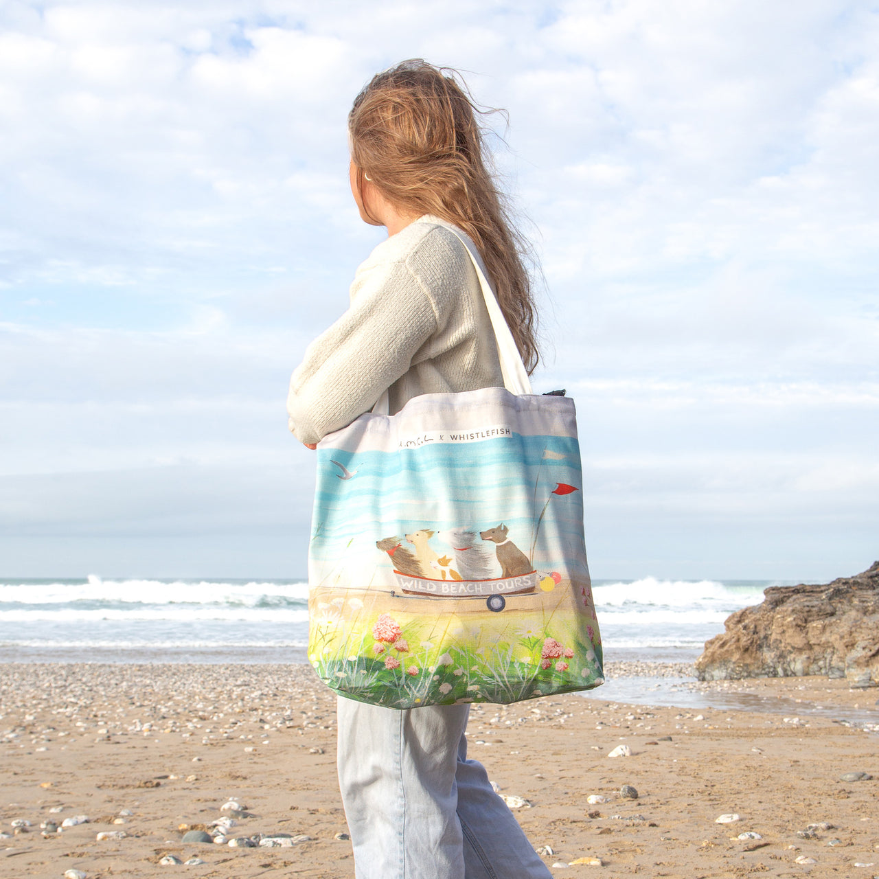 Tote Bag-HC22TB - Wild Beach Tours Tote Bag-Hannah Cole