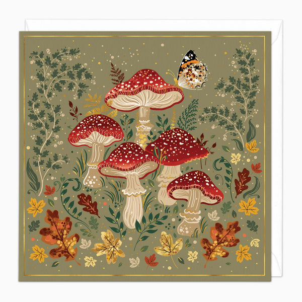 Greeting Card-G594 - Wild Mushrooms Art Card-Whistlefish